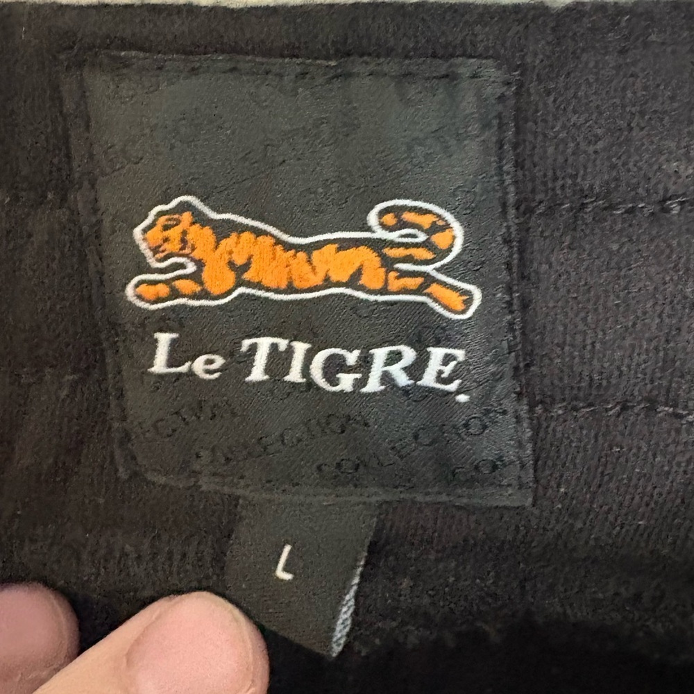 Le Tigre Black & Gray Palmer Sweatpant Jogger Black Size Large - Picture 2 of 4